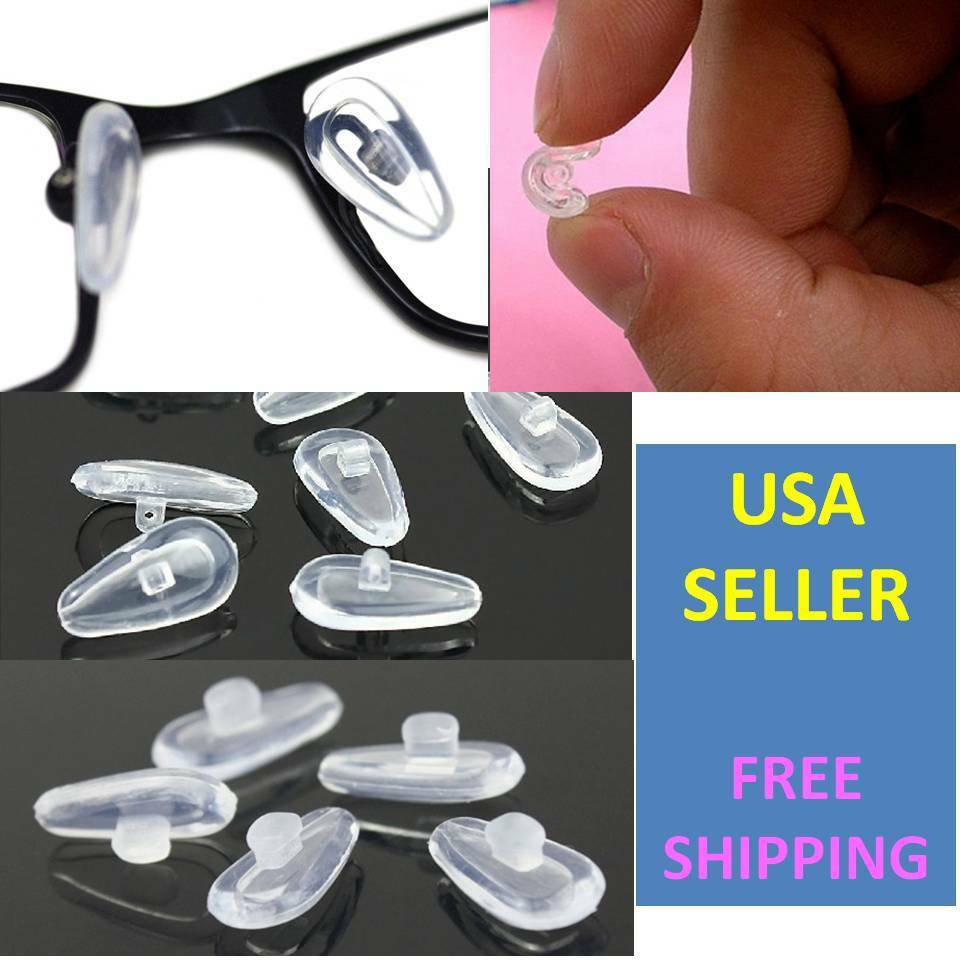 Eyeglass Nose Pads Screw On Push On High Quality Symmetric Soft Silicone Glasses