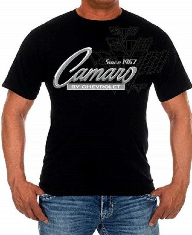 Camaro T-shirt Collage Black Men's 2-sided Shirt Cam803clg0blk